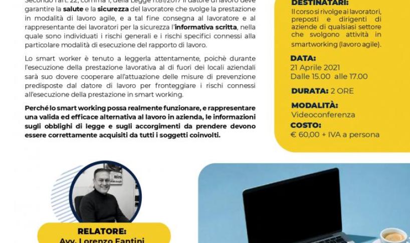 S.A.D. SEMINARIO A DISTANZA - LO SMARTWORKING 21/04/2021